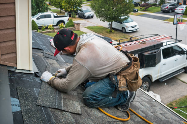 Professional Roofing technician working in California, PA